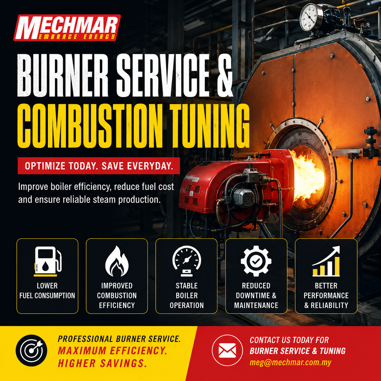 Burner Service & Combustion Tuning: The Smartest Way to Reduce Boiler Fuel Cost and Improve Efficiency